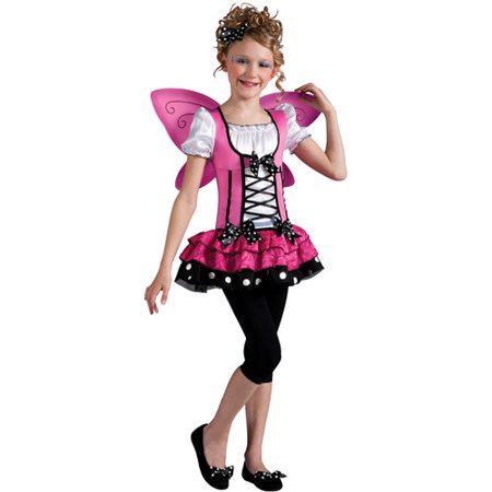 Pink Butterfly Girls Dress Halloween Costume