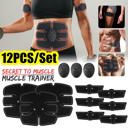 Abdominal Toning Belt EMS ABS Toner Body Muscle Trainer Wireless Portable Unisex Fitness Training Gear for Abdomen/Arm/Leg Training Home Office Exercise Workout