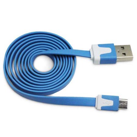 Importer520 Blue 3m 10 Ft (Extra Long) Micro USB Data Sync Charger Cable forMotorola Droid X / DROID (Best Rom For Droid X)