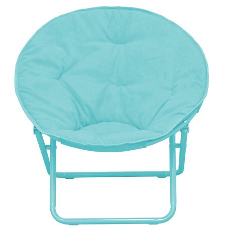 Blue Childrens Furniture - American Kids Solid Faux-Fur Saucer Chair, Multiple Colors