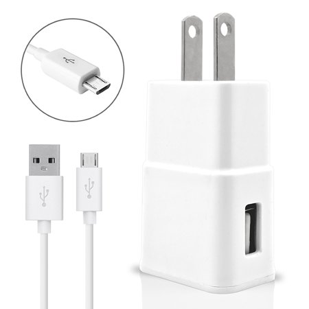 Accessory Kit 2 in 1 Charger Set For HTC Desire 650 Cell Phones [3.1 Amp USB Wall Charger + 3 Feet Micro USB Cable]