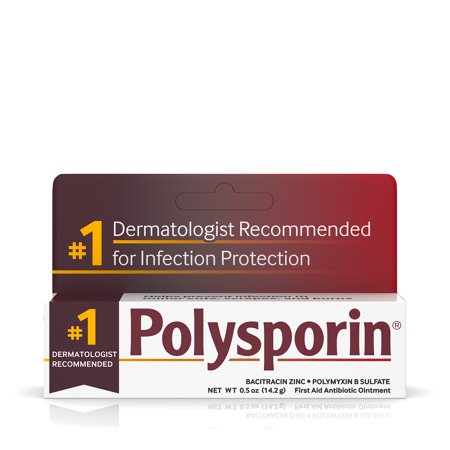 Polysporin First Aid Topical Antibiotic Ointment, Travel Size, 0.5 (Best Otc Antibiotic Cream)