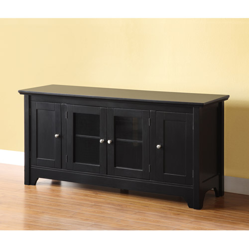 52'' Black Wood TV Stand for TVs up to 55'', Muliple Colors