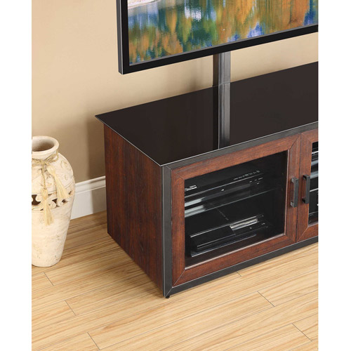 Whalen Brown Closed Door 3-in-1 TV Stand for TVs up to 52''