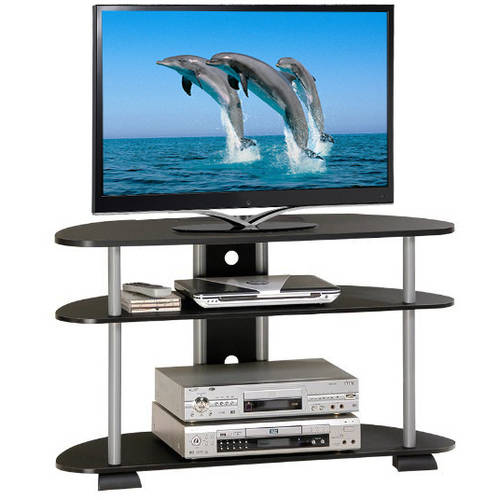 Turn-N-Tube 3-Tier TV Stand Entertainment Center for TVs up to 42'', Multiple Colors