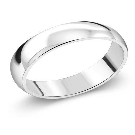 925 Wedding Band Style Ring - 925 Sterling Silver Wedding Band Ring 5mm Wide