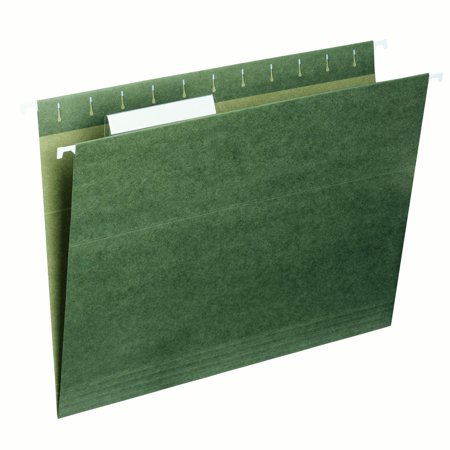 - Smead Hanging File Folder, 1/3 Tab, Green, Letter Size, 25/Box