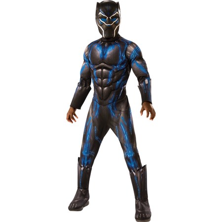 Marvel Black Panther Child Blue Battle Suit Deluxe Halloween (Best Scariest Halloween Costumes)