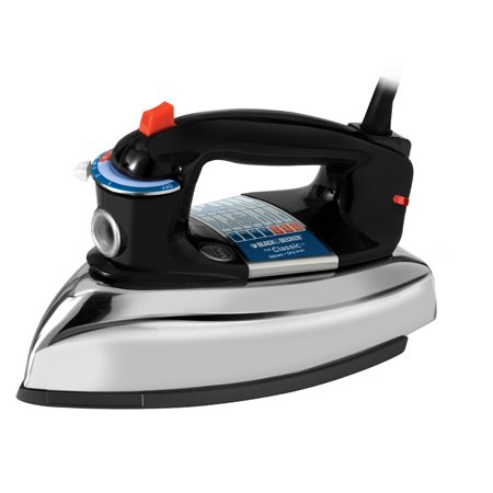 BLACK+DECKER Classic Iron with Aluminum Soleplate, Black/Stainless Steel, (Best Black And Decker Iron)