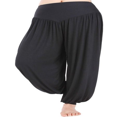 SAYFUT Women's Super Soft Yoga Pilates Pants Harem Hippie Palazzo Wide Leg Long Loose Baggy Casual