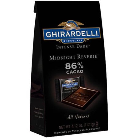 Cacao Extra Dark Chocolate - (2 Pack) Ghirardelli Intense Dark Midnight Reverie 86% Cacao Singles Bag, 4.12 oz