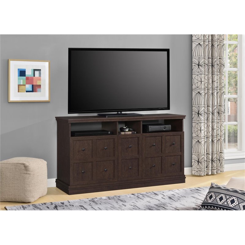 Altra Furniture Cooper Apothecary 55'' TV Stand in Espresso