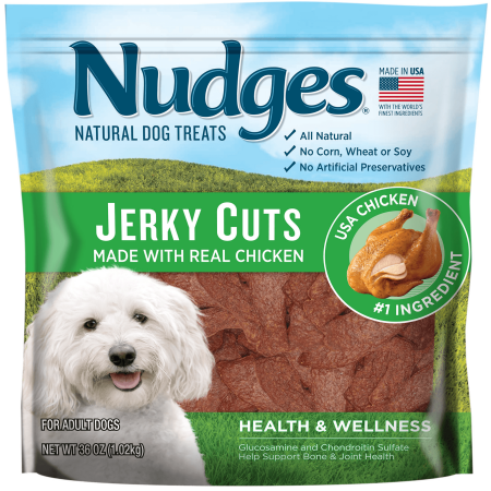 Nudges Health and Wellness Chicken Jerky Dog Treats, 36