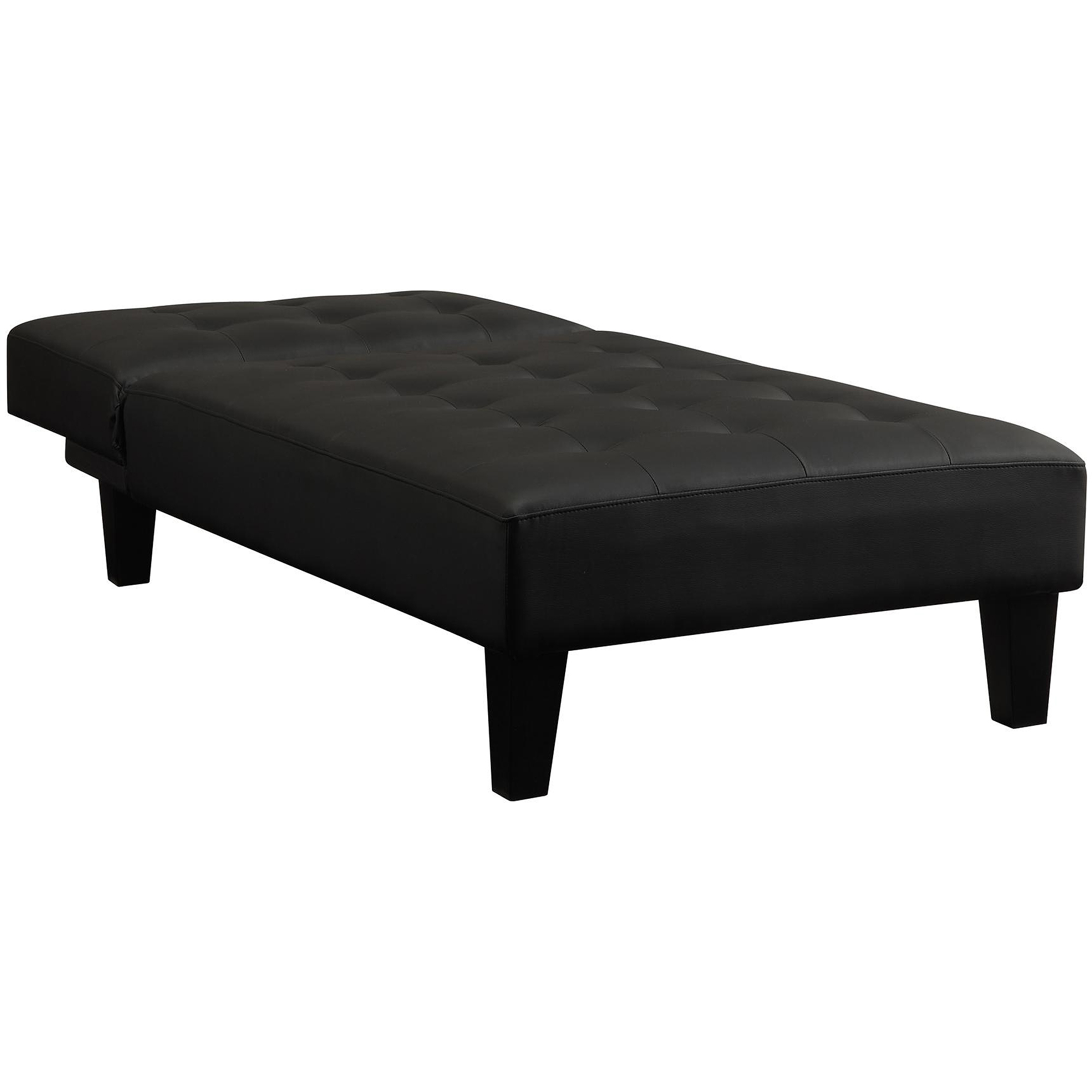 Julia Futon Chaise Lounger, Black