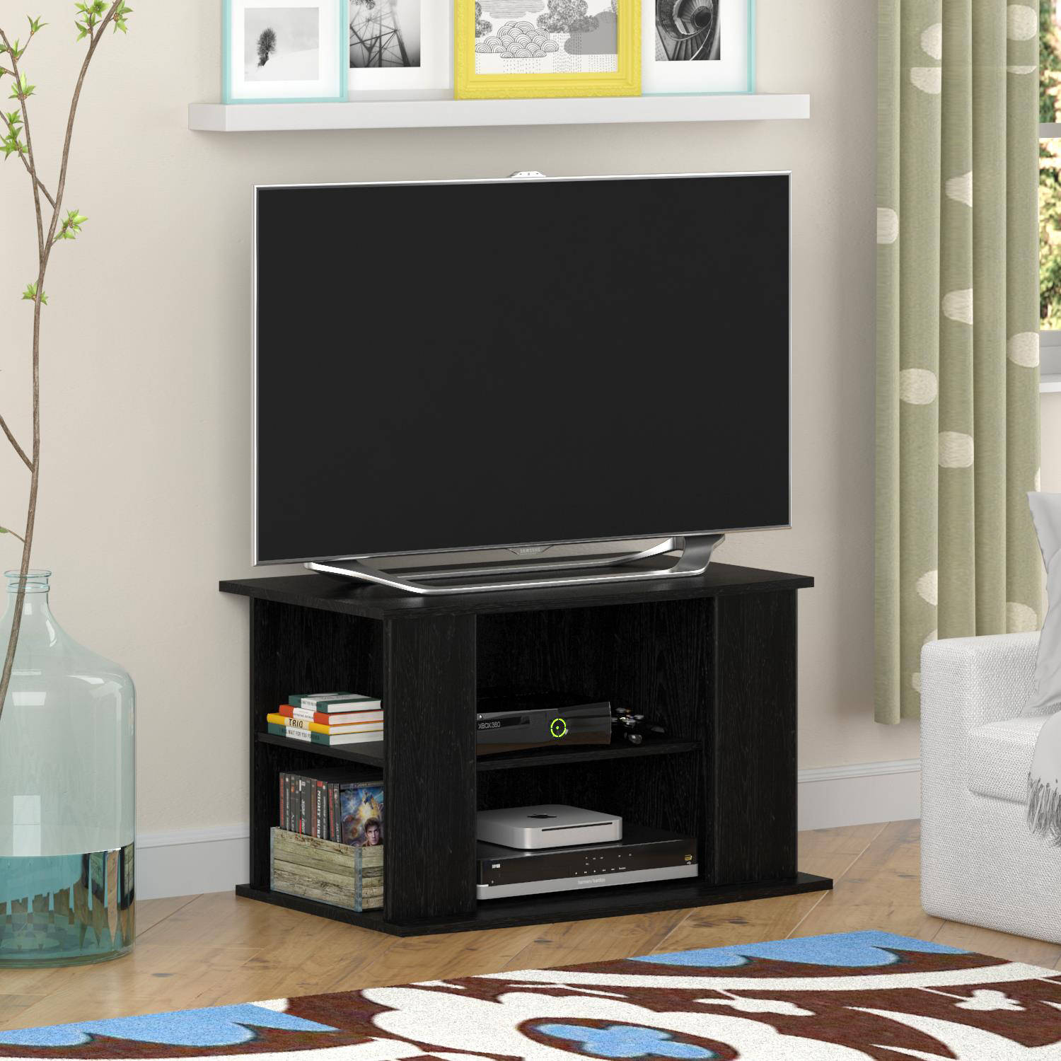 Mainstays TV Stand with Side Storage for TVs up to 32'', Multiple Colors