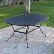Wrought Iron Table Oval Wrought Iron Patio Dining Table By Woodard