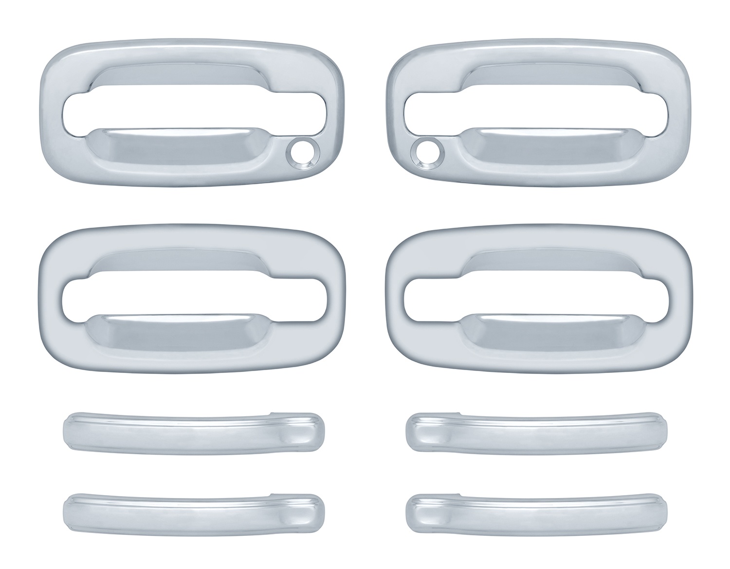 2 Piece Brite Chrome 11205K Chrome Door Handle Cover with Pass Keyhole