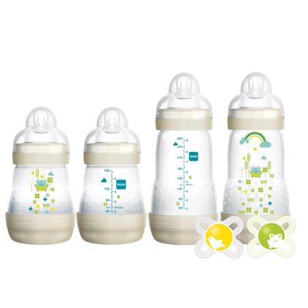 MAM Newborn Gift Set, Best Pacifiers and Baby Bottles for Breastfed Babies, 