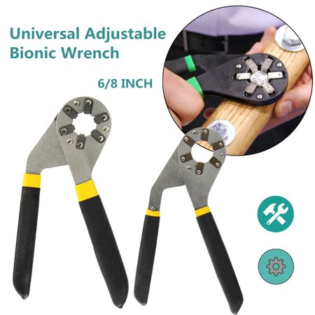 Plier Wrench - 6/8 inch Adjustable Hexagon Universal Quick Magic Wrench Adjustable Plier
