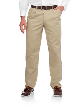Big Men's Pleated 100% Cotton Twill Pant with Scotchgard