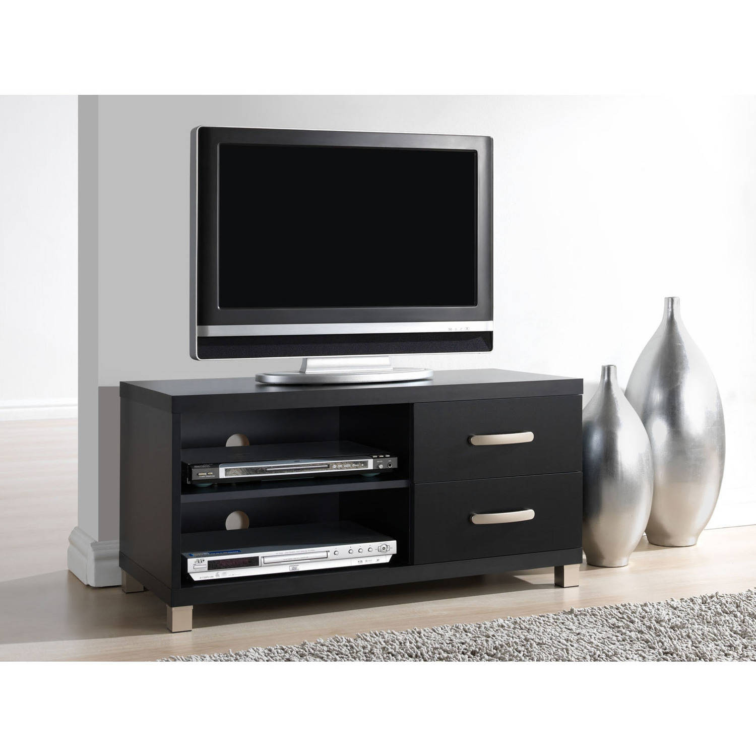 Techni Mobili 2 Drawer TV Cabinet, Black