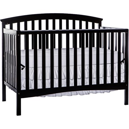 White Crab - Dream On Me Eden 5-in-1 Convertible Crib Black