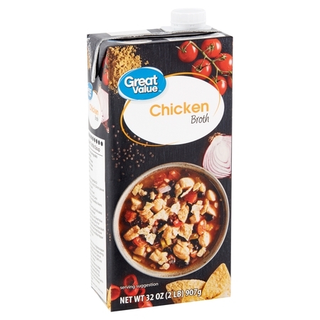(3 pack) Great Value Chicken Broth, 32 oz