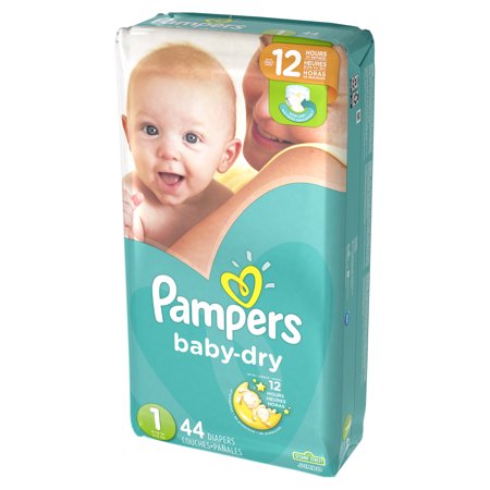 Pampers Baby-Dry Diapers Size 1 44 Count - Walmart.com