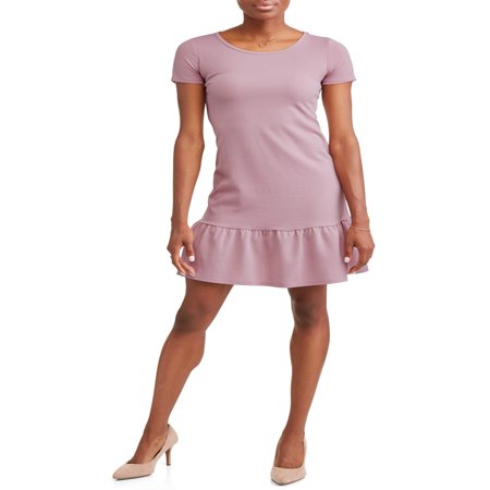 Satin Waist Wrap Dress - SHIRA PEARLA Women's Drop Waist Dress