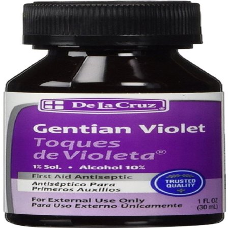 - De La Cruz Gentian Violet First Aid Antiseptic Liquid 1 oz (Pack of 4)