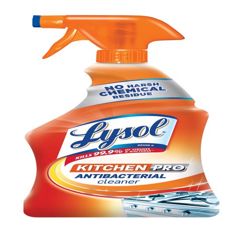 (3 pack) Lysol Kitchen Pro Antibacterial Kitchen Cleaner Spray, 22oz, No Harsh (Best Anti Rust Spray)