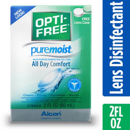 OPTI-FREE Puremoist Multipurpose Contact Lens Disinfecting Solution, 2 Fl. (Best Contact Solution For Dry Eyes)