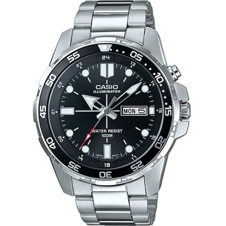 - Men's Dive Style Watch, Stainless Steel Bracelet