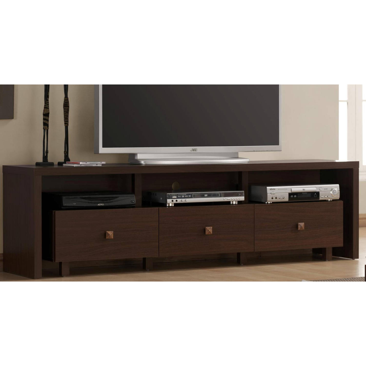 Techni Mobili Palma 3 Drawer TV Cabinet, Multiple finishes for TVs up to 70''