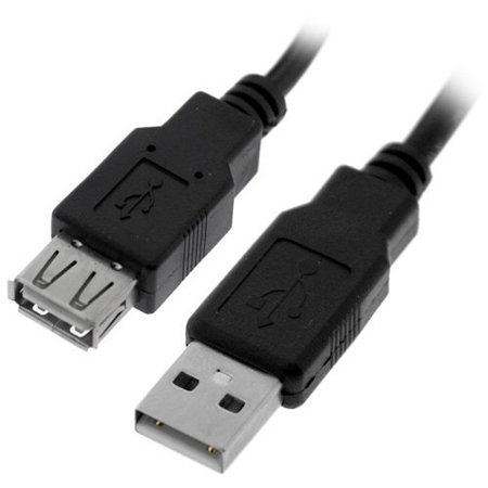 Black Nickel Plated Magnetic Shield - Importer520 Black USB 6 Feet 2.0 Extension Cable Type A Male to Type A Female 6 ft, Black - Nickel Plated - Transfers data - Hi-Speed -Lifetime Warranty