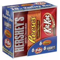 Hershey's, Reese's, Kit Kat, Chocolate Candy Bars Variety Pack, 27.3 Oz, 18 Ct
