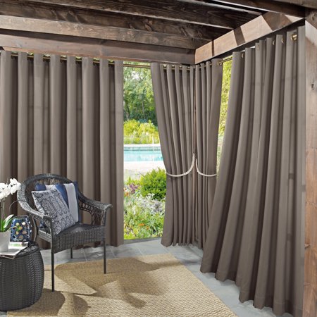 - Sun Zero Indoor/Outdoor Woven Solid Window Curtain