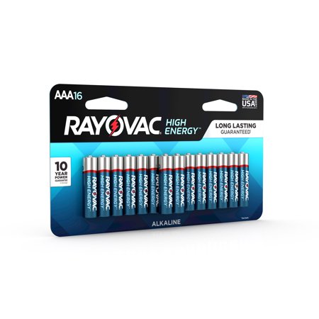 Rayovac High Energy Alkaline, AAA Batteries, 16