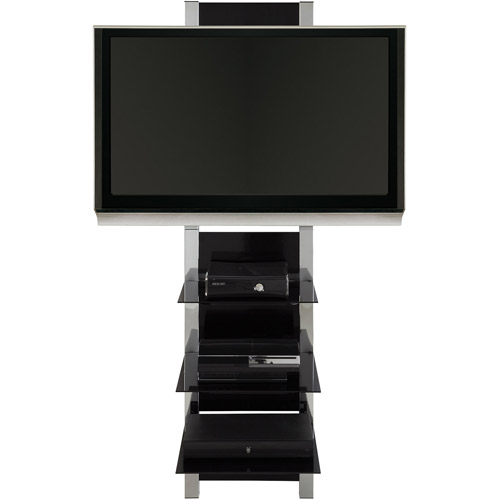 AltraMount Black and Chrome Wall Mount TV Stand for TVs up to 60''