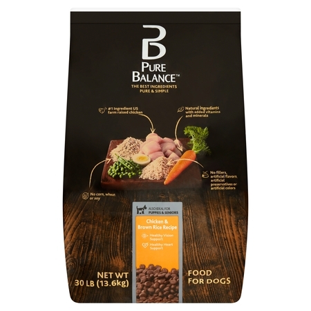 Pure Balance Chicken & Brown Rice Recipe Food for Dogs, 30