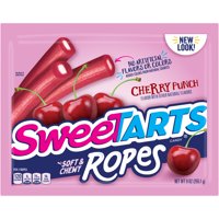 Sweetart Cherry Punch Soft & Chewy Ropes Candy 9oz (Pack of 2)