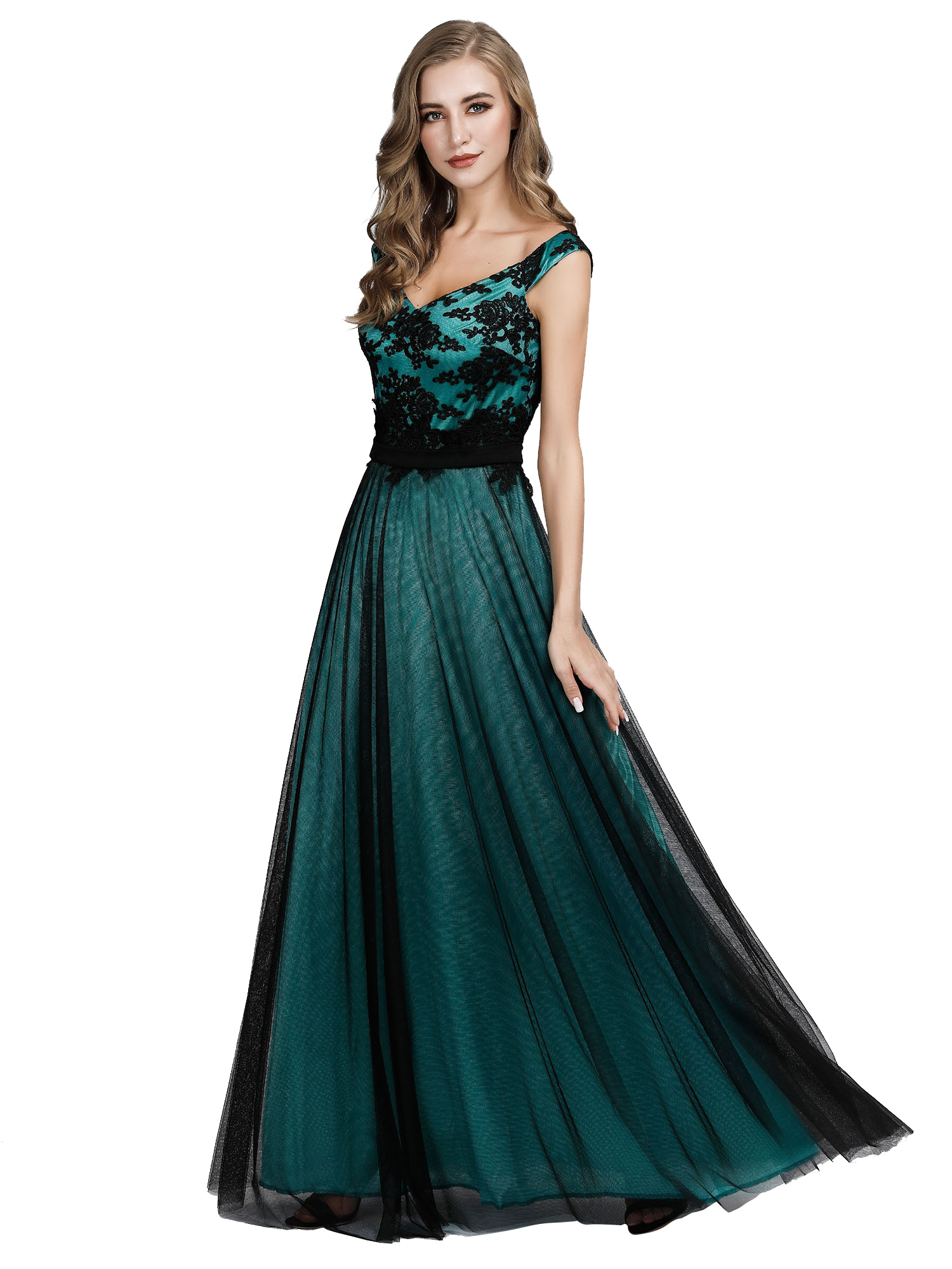 halter v neck formal dress KENDALL Halter Neck Velvet Sequin Gown main image 0