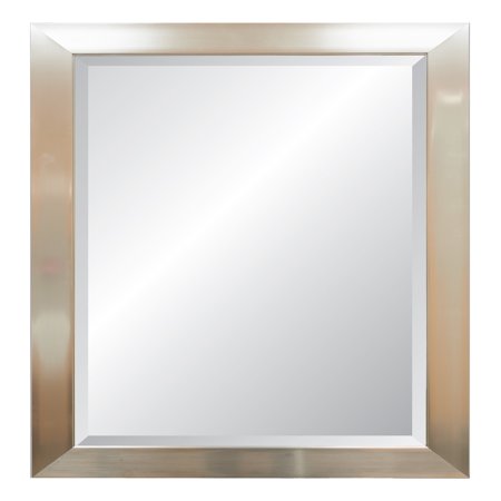 Vibe Rectangular, Beveled, Silver Frame Wall Mirror - Walmart.com