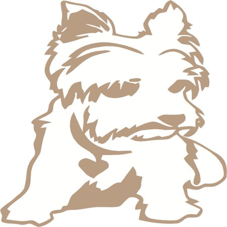 12 Inch Vinyl Decal - Custom Wall Decal Yorkie Dog Picture Art Living Room Home Decor Sticker - Vinyl Wall Decal - Size : 8 X 12 Inches