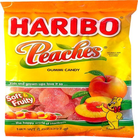 Haribo Peaches Gummi Candies, 8 Oz. - Walmart.com