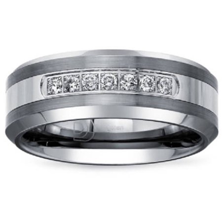 - .20 Carat T.W. Diamond Tungsten Carbide Men's Wedding Band (HI-I2)