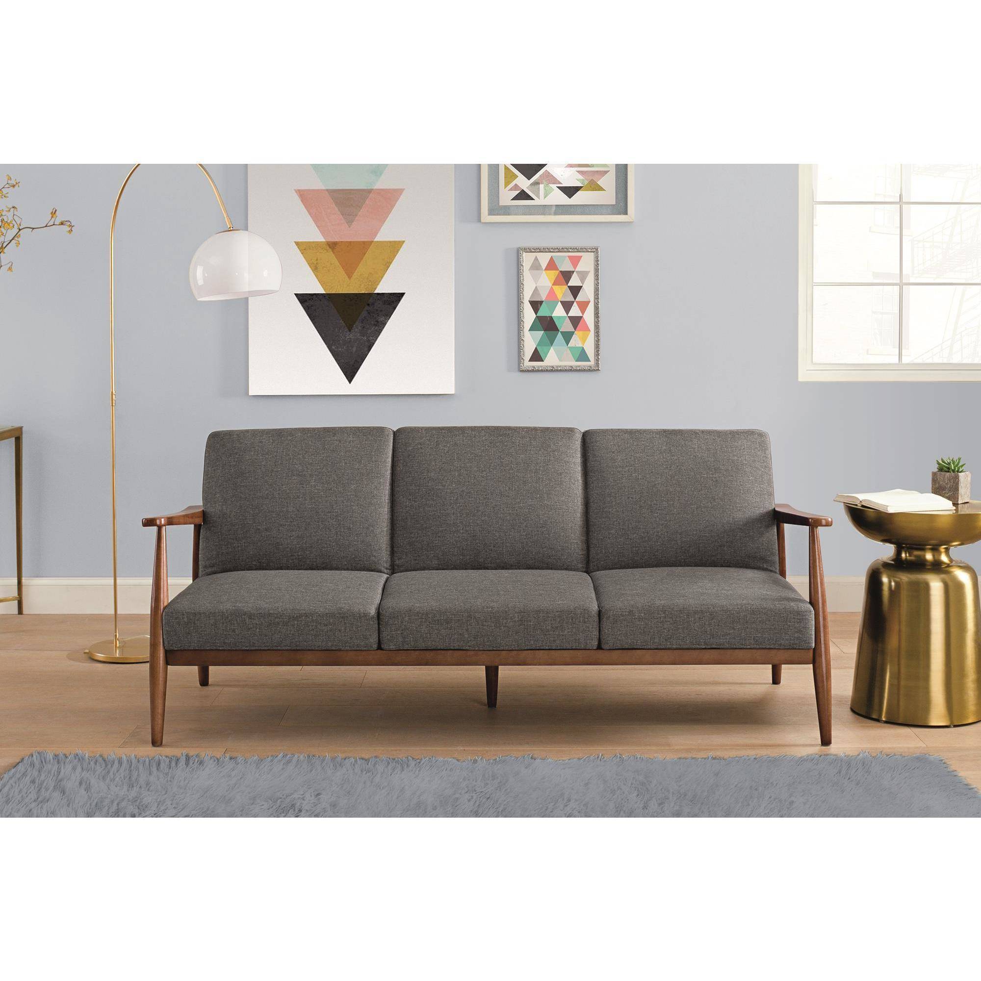 Better Homes and Gardens Mid Century Futon, Multiple Colors