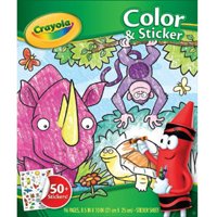 Crayola Jungle Animal Coloring Book with 50+ Stickers, Gift for Kids, 96 Pages