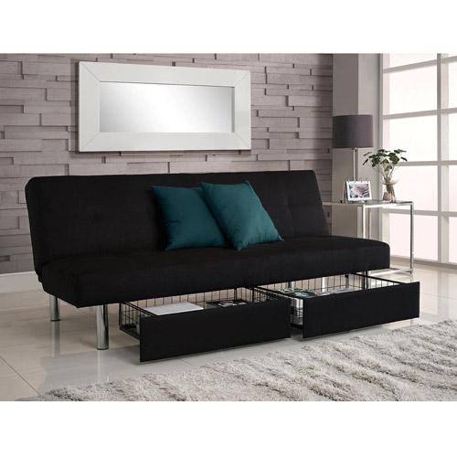 Sola Storage Futon, Black