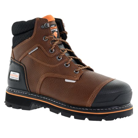 Herman Survivor Professional Series Men's Shoveler 6 Inch Work Boot, ASTM Rated Steel Toe, Slip Resistant, Brown and